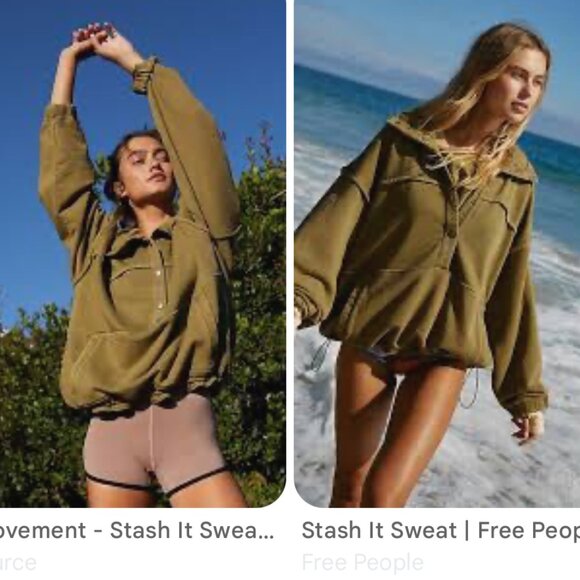 new FREE PEOPLE MOVEMENT heavvvy stash it sweat jacket sweatshirt m - Picture 2 of 2